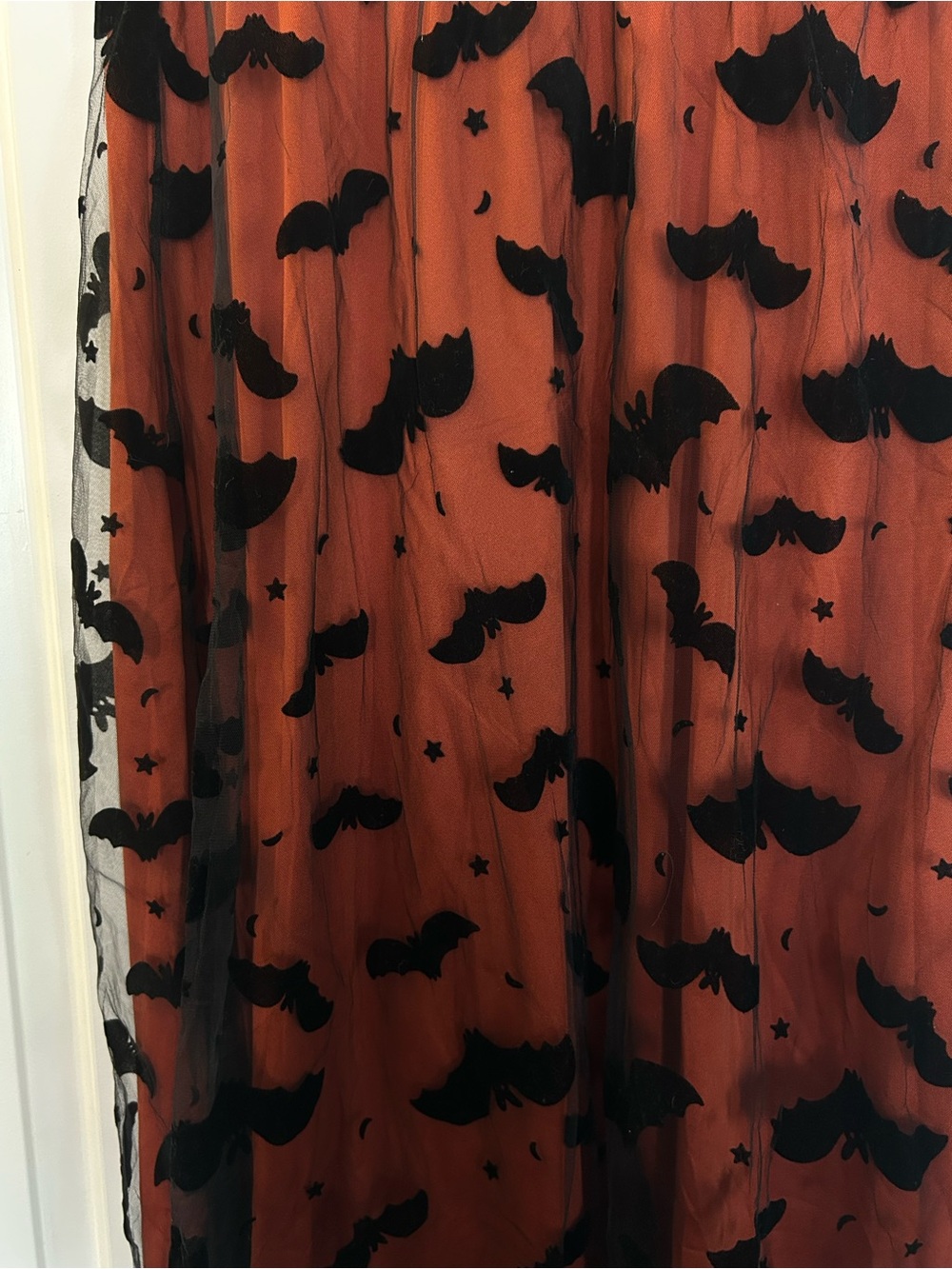 Tulle Skirt Velvet Bats Elastic Waist Halloween Party Layered Mesh NWT Size L - Picture 2 of 8